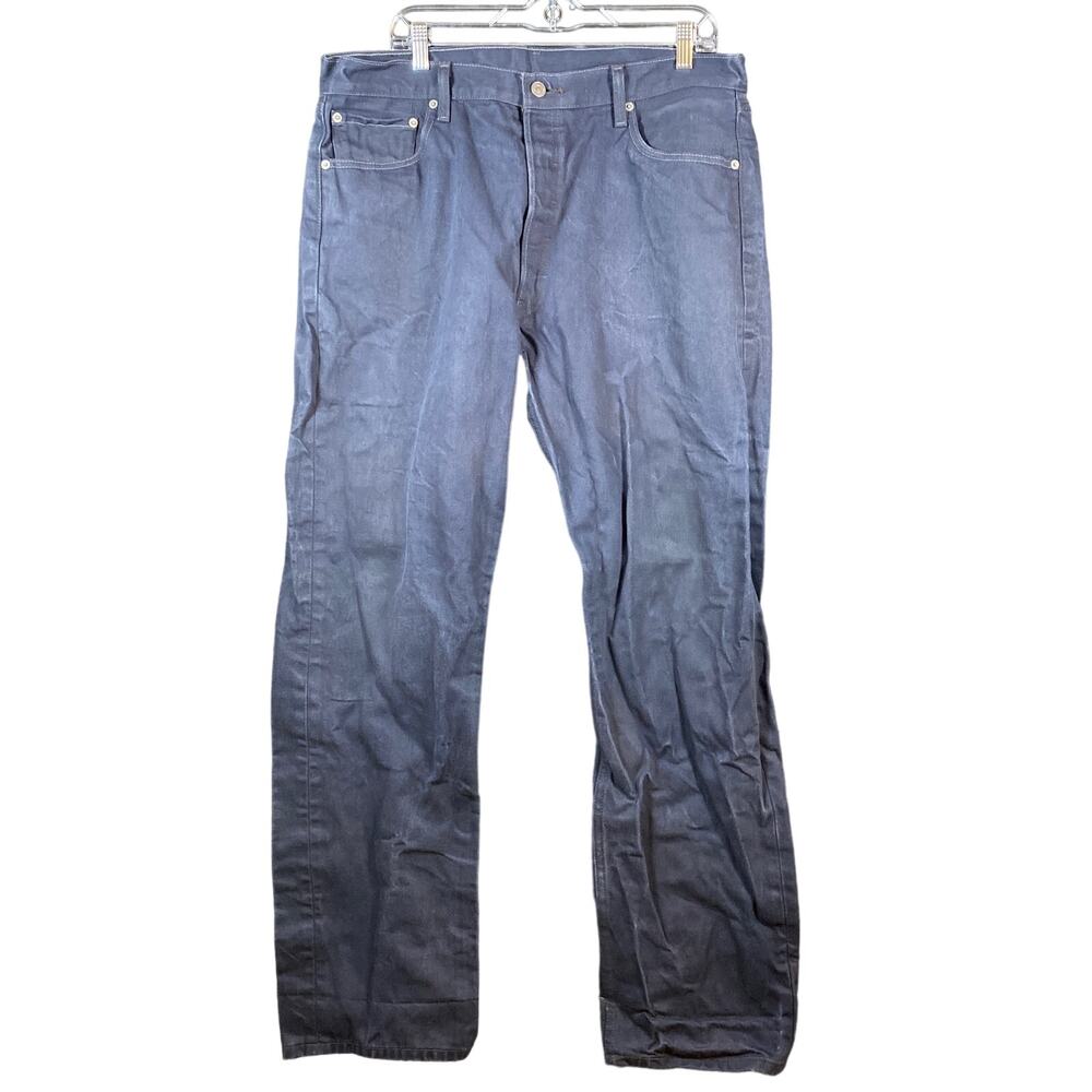 Levi Strauss & Co Mens Jeans Blue Denim 501 Button Fly Straight Cotton 38x34